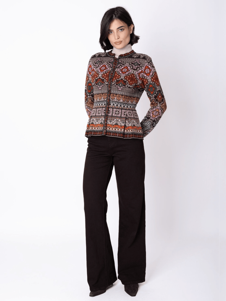 Peplum Strickjacke