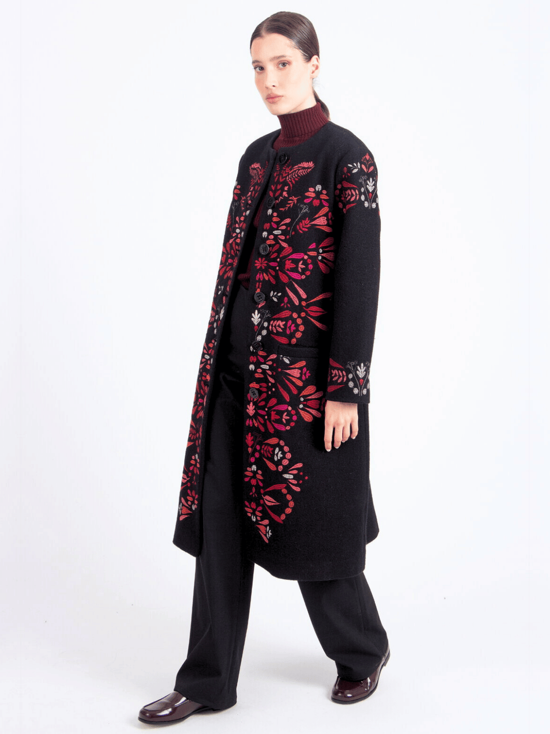 Mantel mit Stickerei