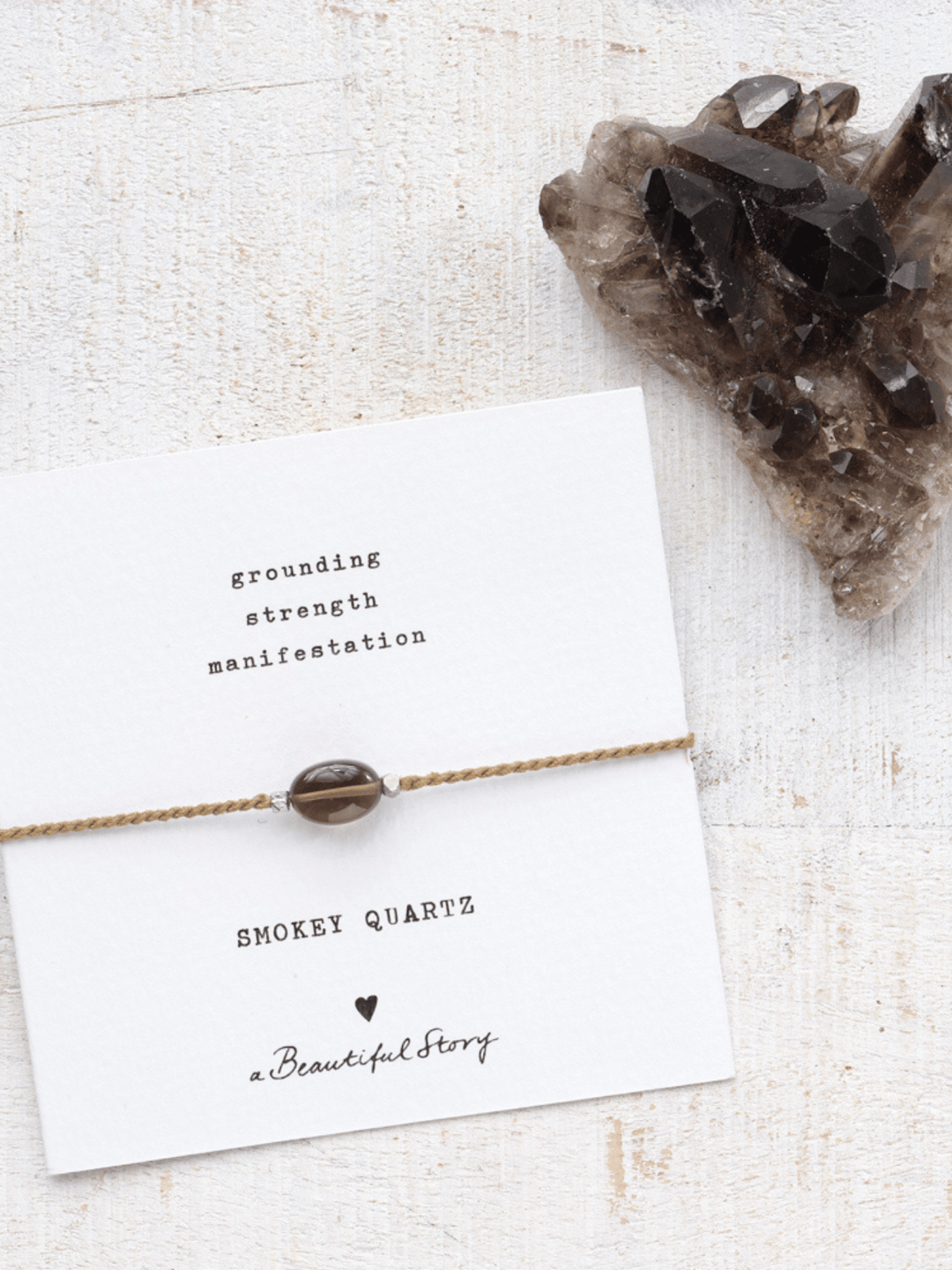 Gemstone cards smoky quartz