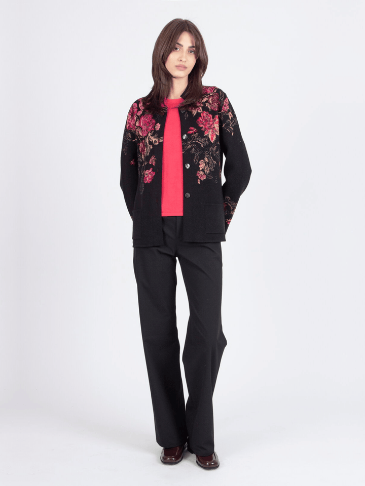 Jacquard Floral Jacke