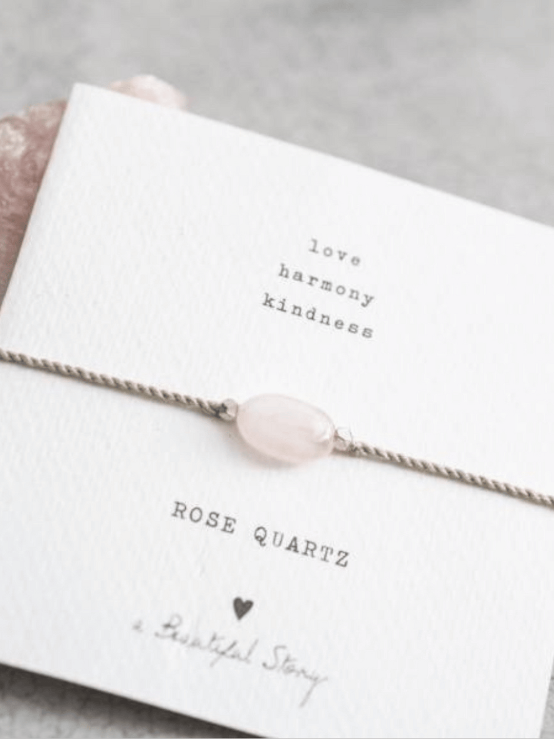 Gemstone cards rose quartz