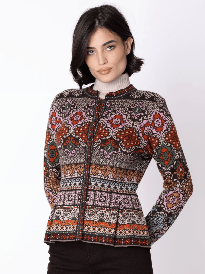 Peplum Strickjacke