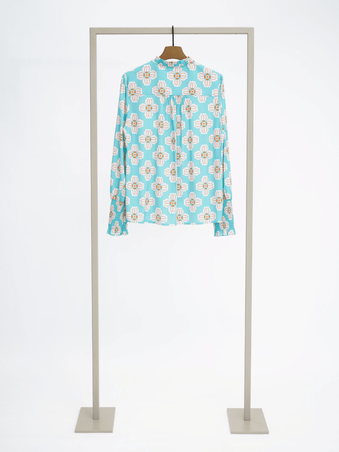 Seidenbluse mit Blumenmuster