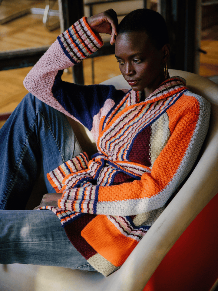 Strickjacke Patchwork