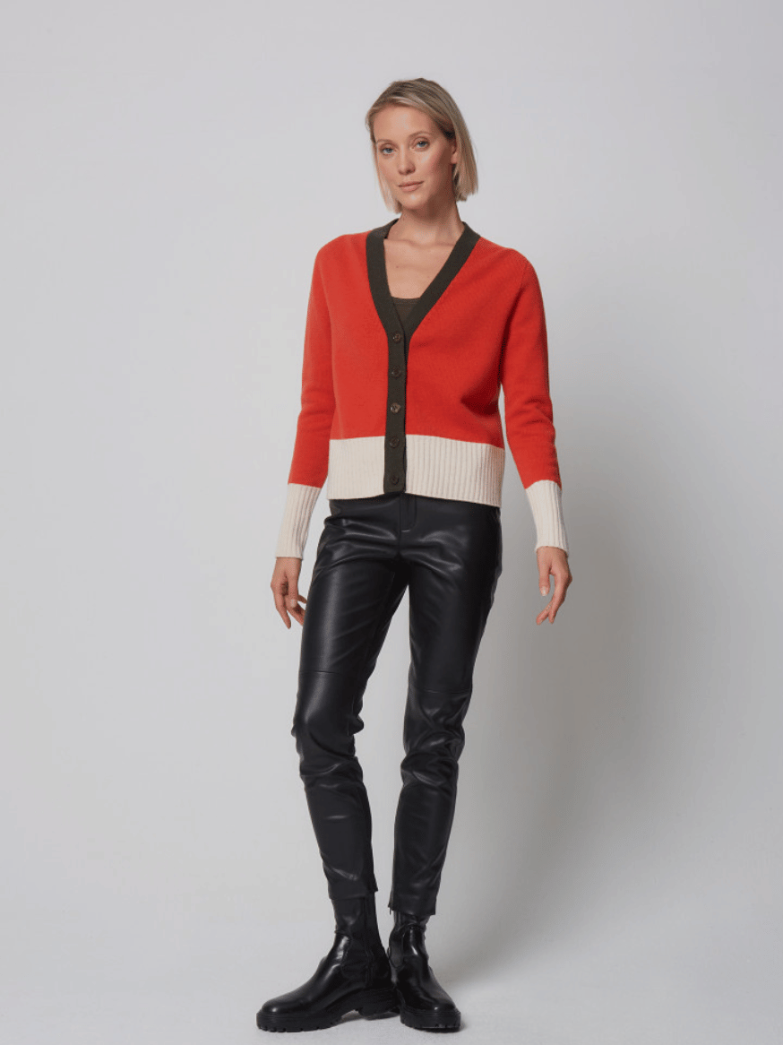 Cardigan Tricolor Cashmere Wool