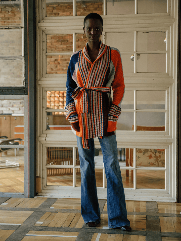 Strickjacke Patchwork