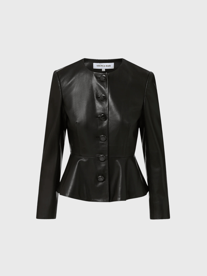 Кожаная куртка Quinn Peplum