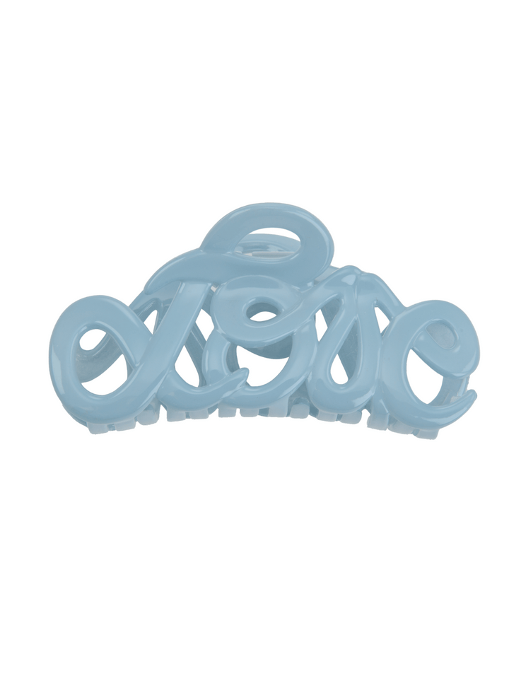 Love hair clip 8cm Light Blue