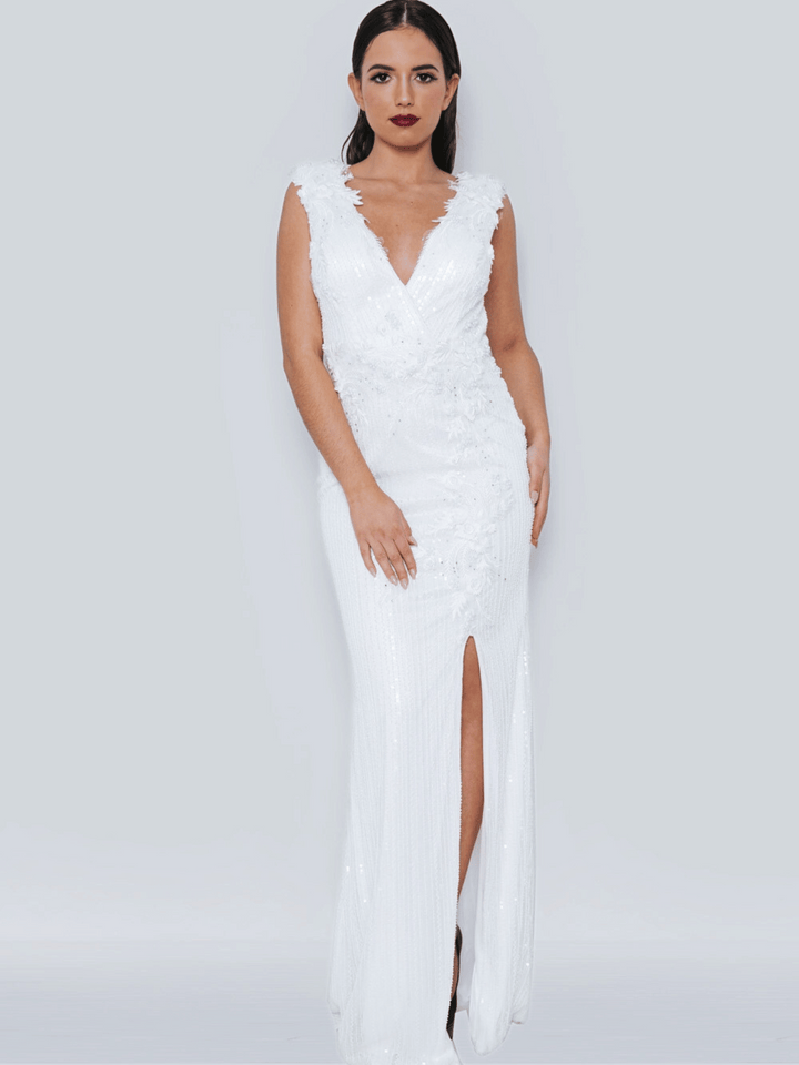 Ethana Ivory Evening Dress