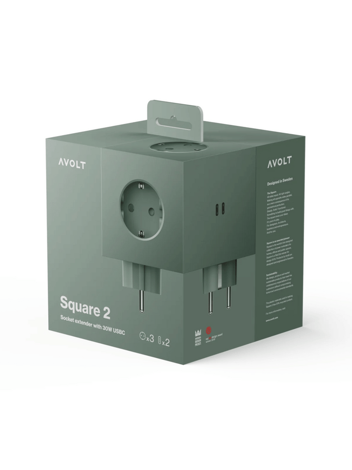 Square 2 socket adapter