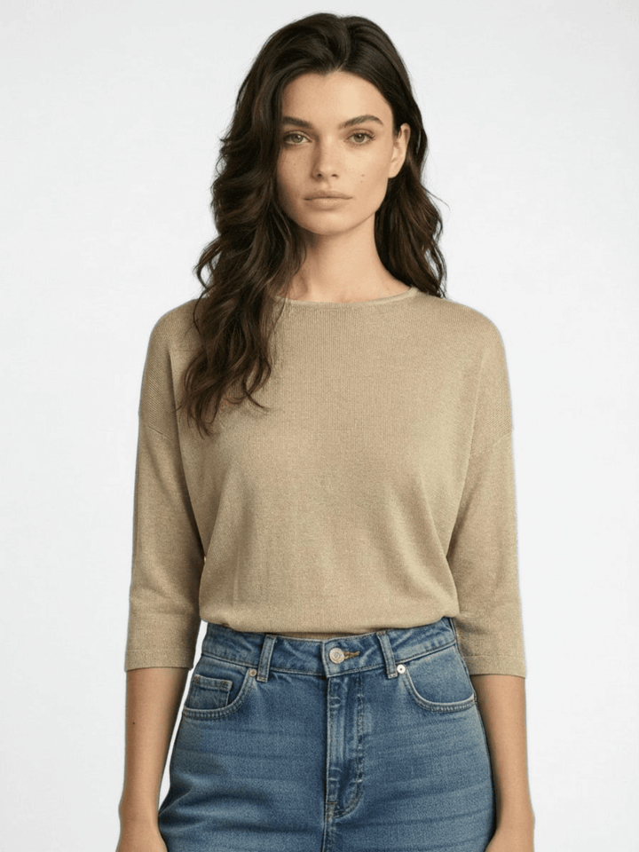 Feinstrickpullover Gold