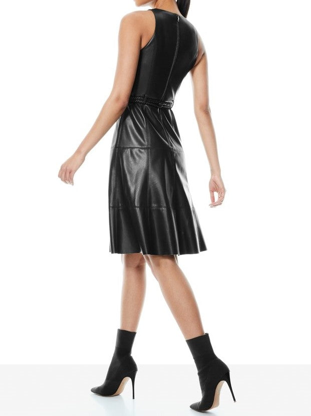 LEANDRA vegan leather dress 
