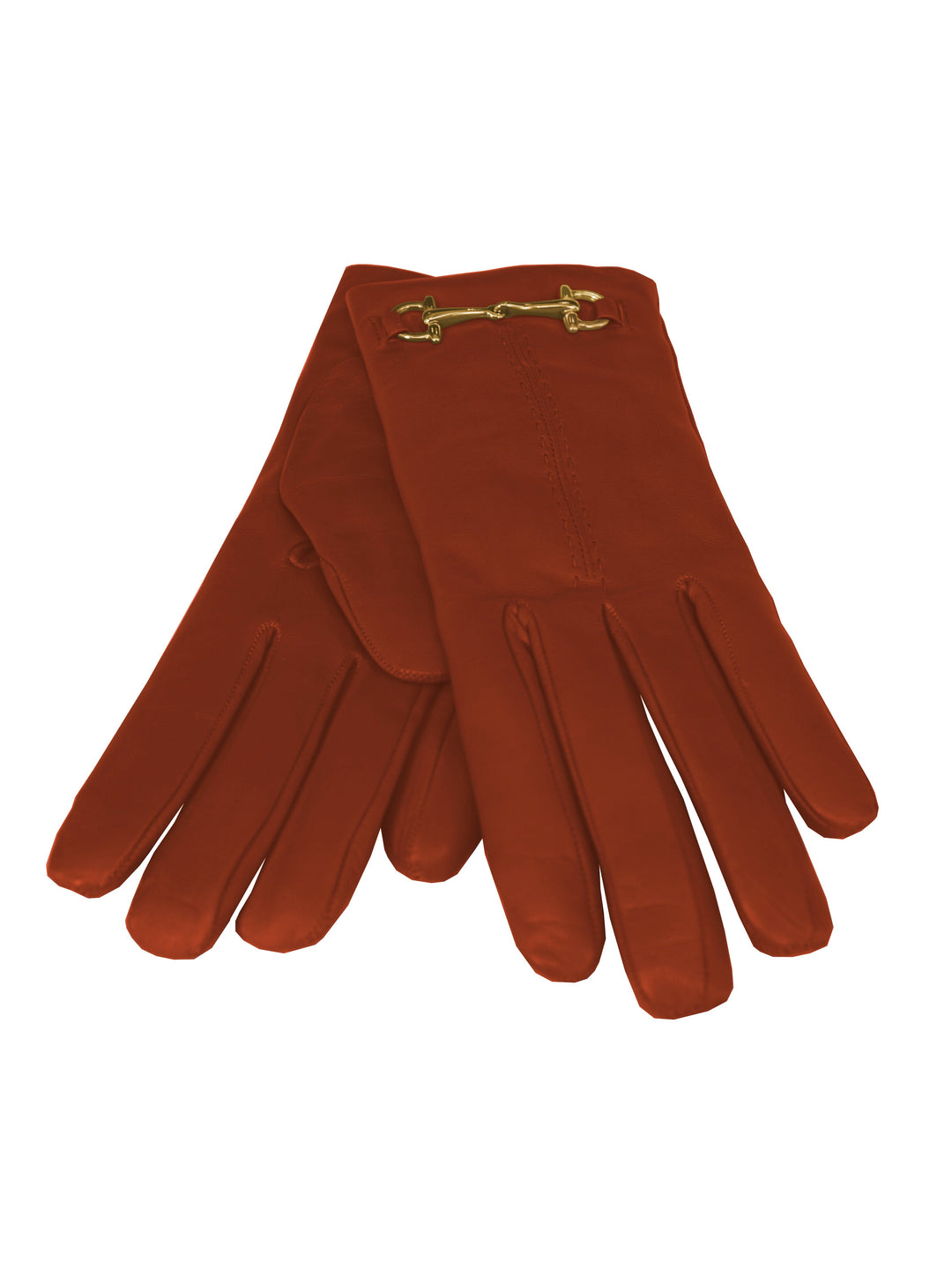 Leather gloves with buckle