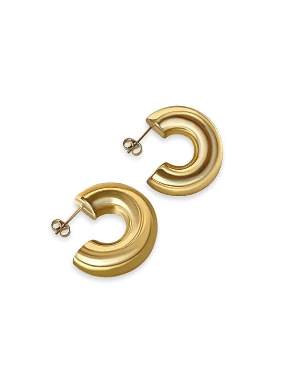 The Gold Juliet Chubby Hoop Earrings