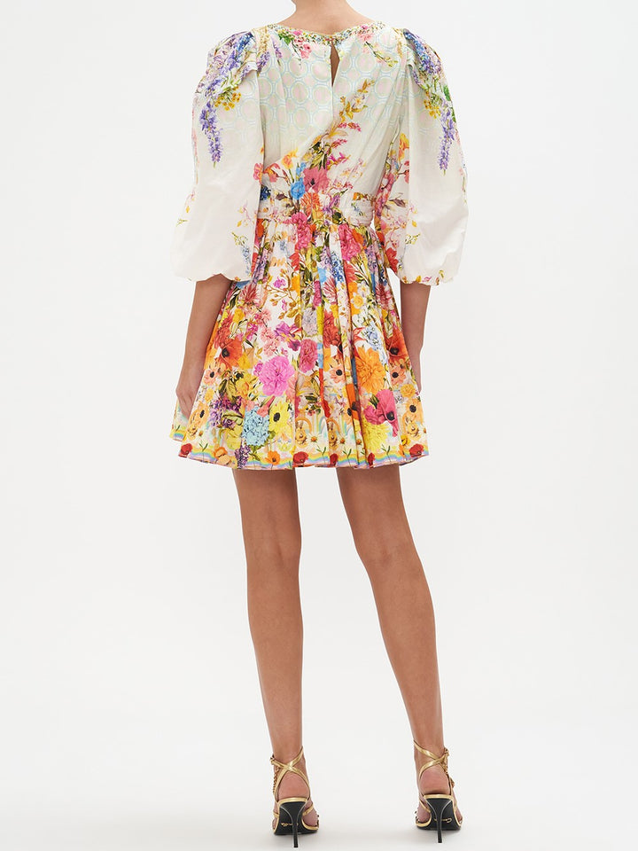 Sunlight Symphony - Flared blouse dress