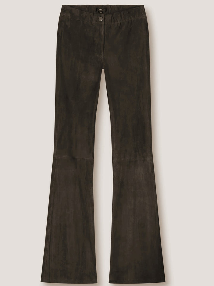 IZZY skinny flared leather trousers