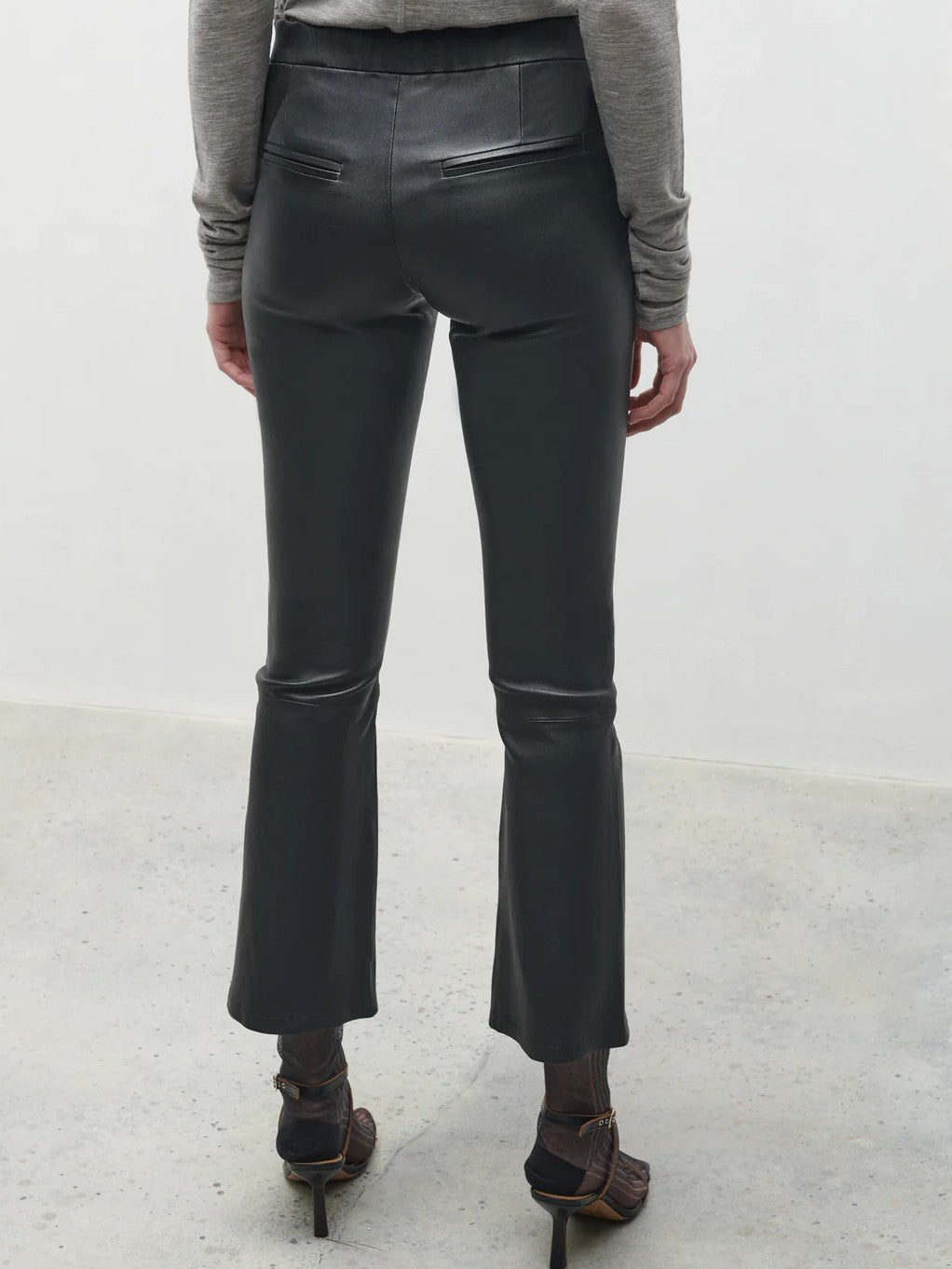 Livley Leather Pants Skinny Flared