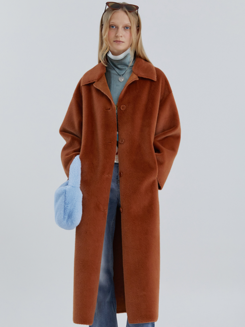 Lungo faux fur coat